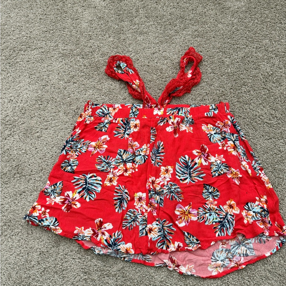 Sophie Rue Red Floral Print Top